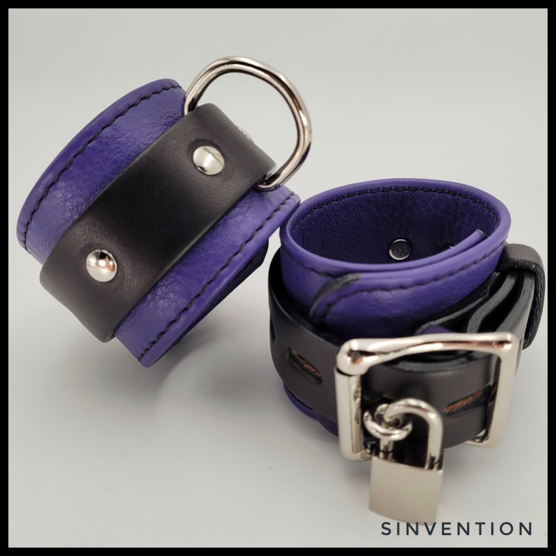 Salvation Wrist Cuffs in Purple & Black