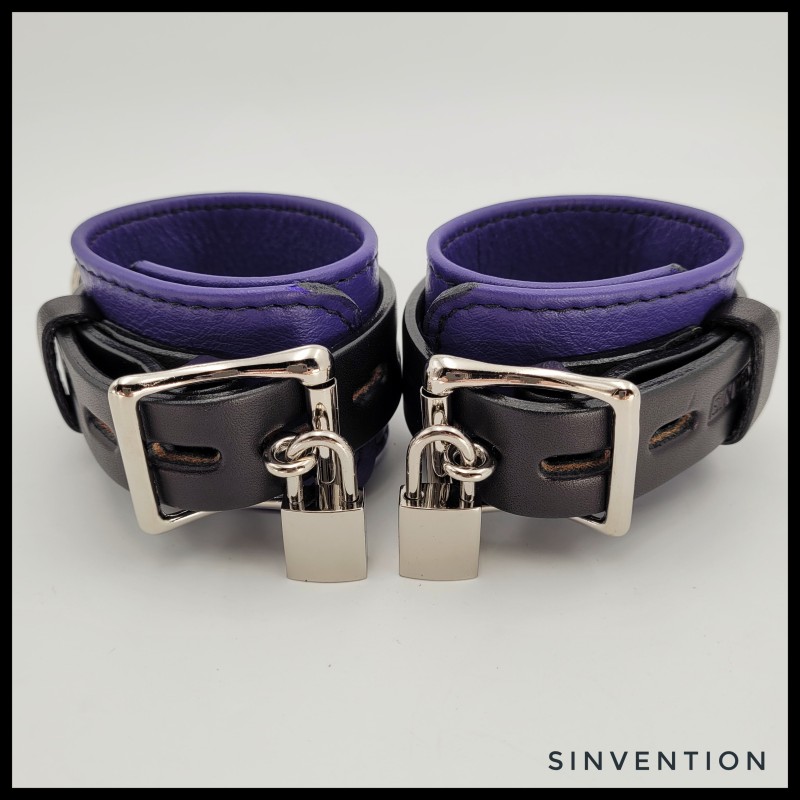 Salvation Wrist Cuffs in Purple & Black
