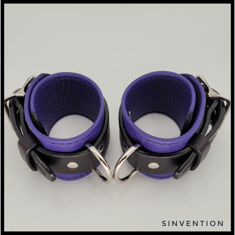 Salvation Wrist Cuffs in Purple & Black