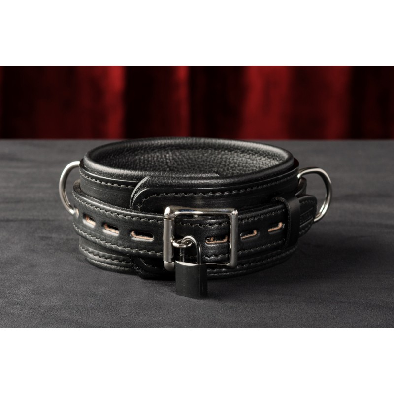 Purgatory Slave Collar 3 Dees - Brimstone Edition