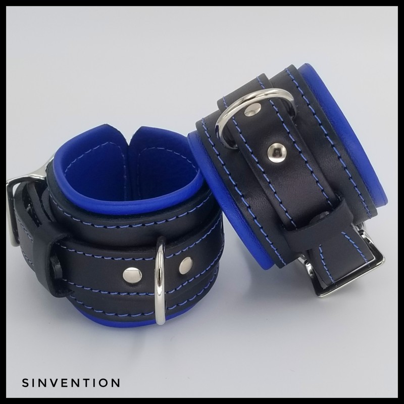 Purgatory Wrist Cuffs Black & Blue