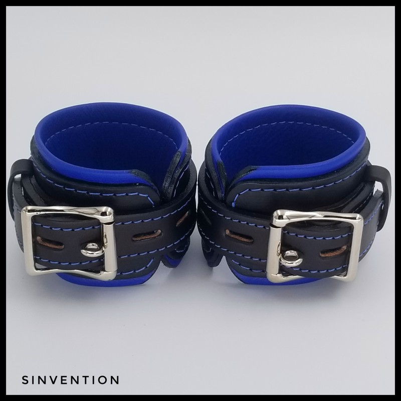 Purgatory Wrist Cuffs Black & Blue