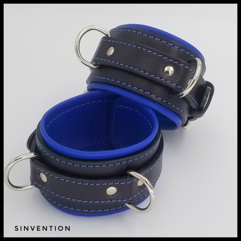 Purgatory Ankle Cuffs Black & Blue