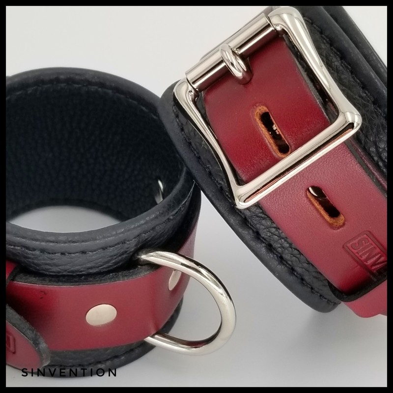 Salvation Wrist Cuffs in OxBlood & Black