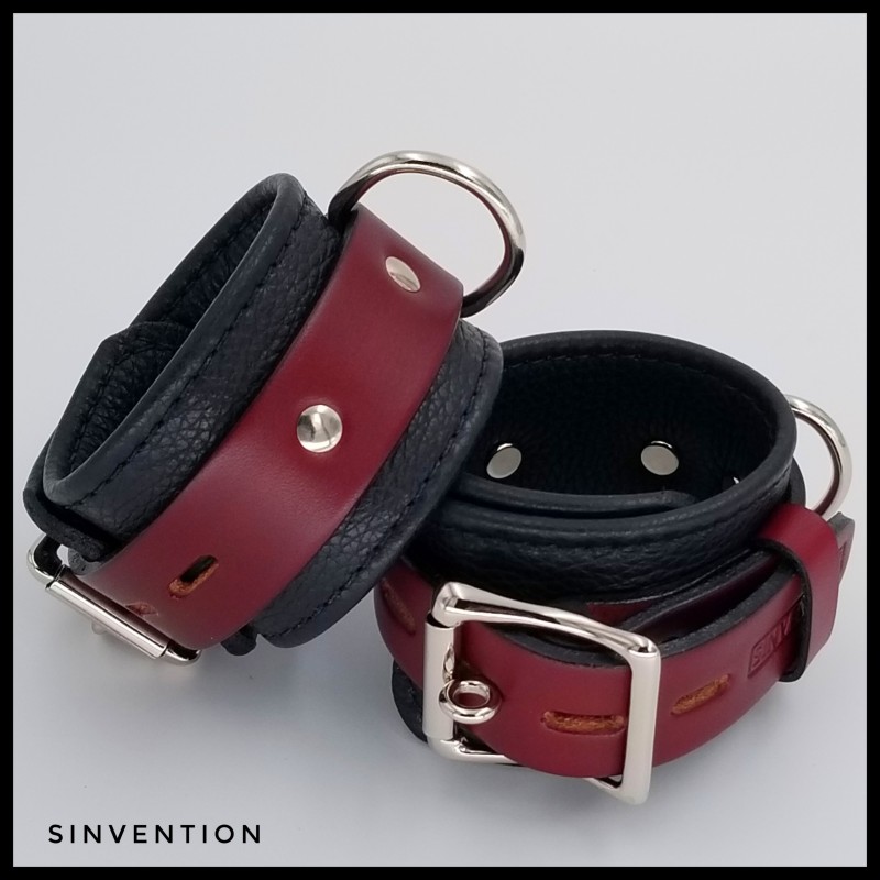 Salvation Wrist Cuffs - OxBlood & Black