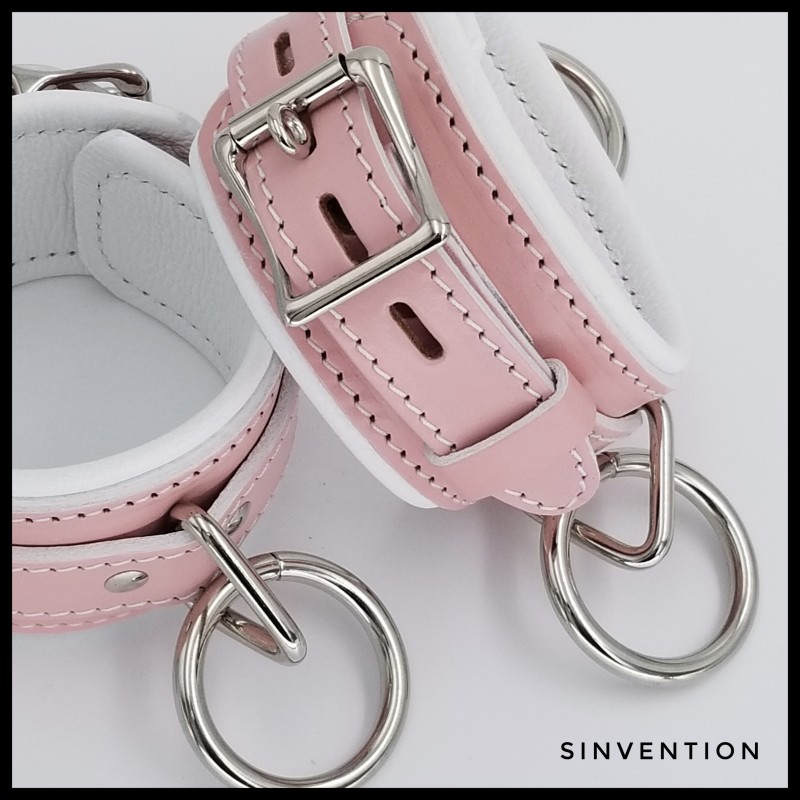 Pale Pink Purgatory Ankle Cuffs with Rings