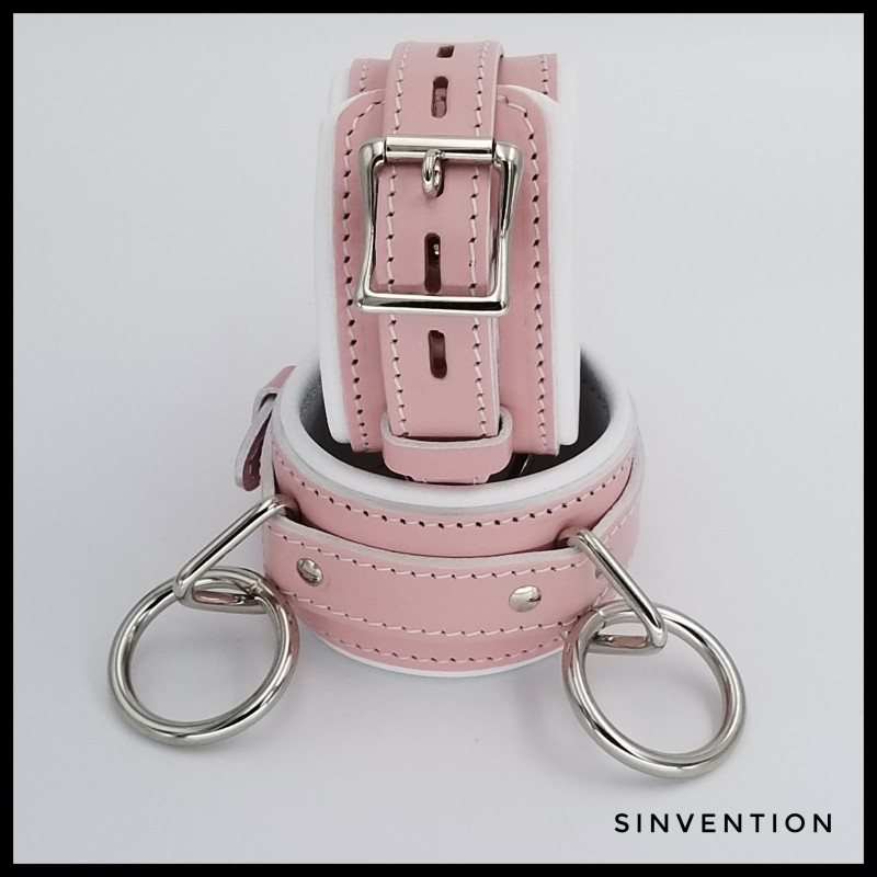 Pale Pink Purgatory Ankle Cuffs with Rings