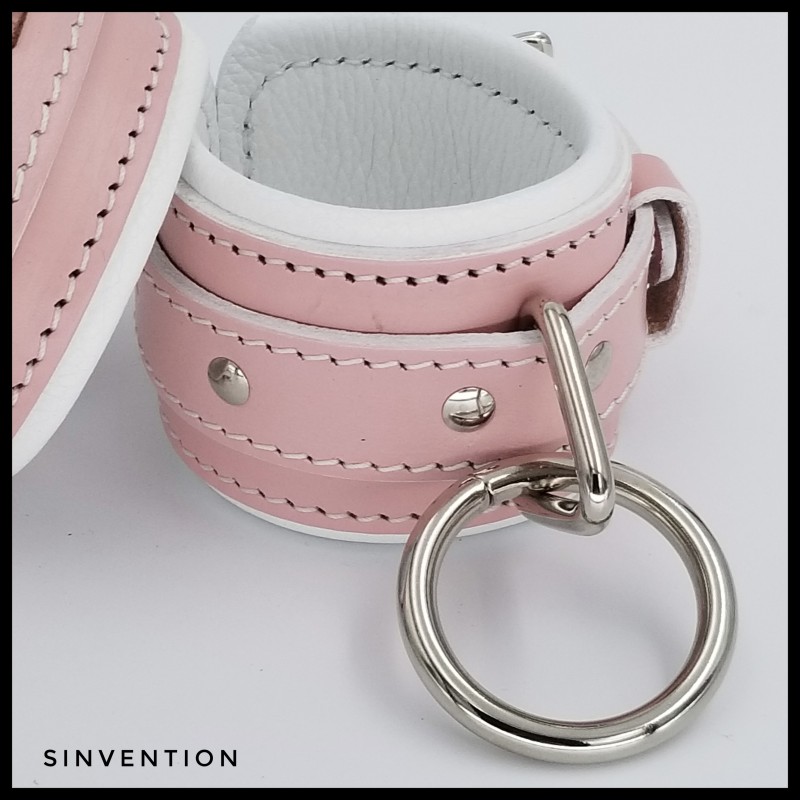 Pale Pink Purgatory Wrist Cuffs with Rings