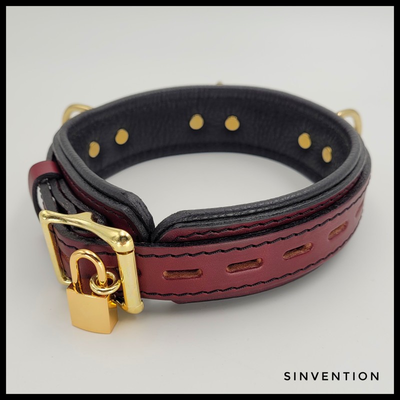 Purgatory Narrow Slave Collar - Cardinal Edition