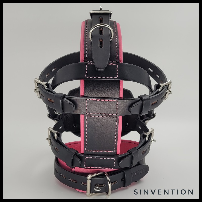 Padded Muzzle in Black & Bright Pink