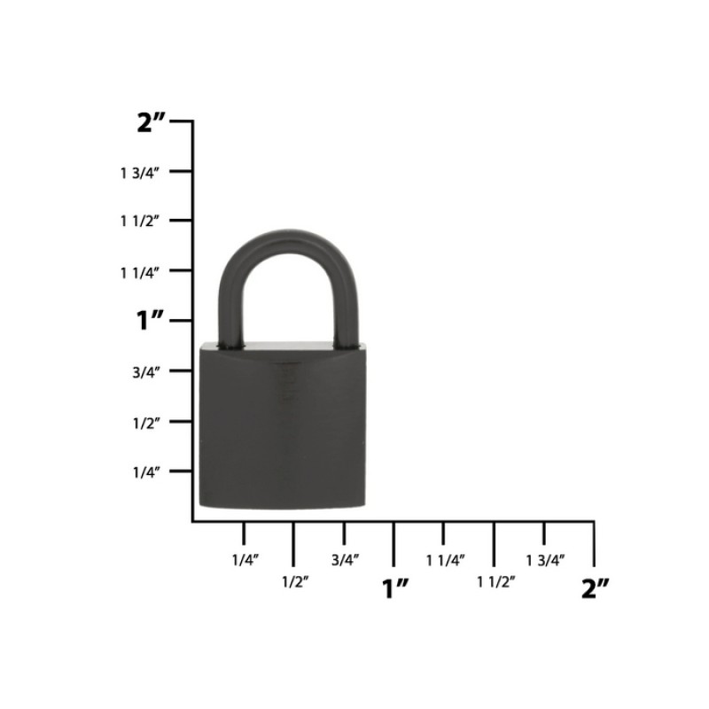 Solid Brass Padlock - Black Finish