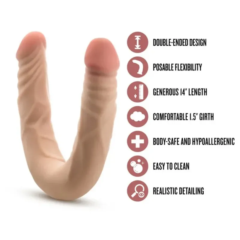 Dr. Skin+ 14 Inch Posable Double Dildo