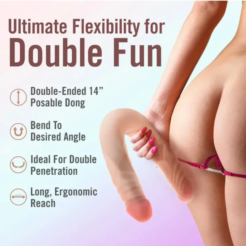 Dr. Skin+ 14 Inch Posable Double Dildo