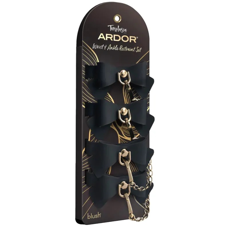 Temptasia Ardor Silicone Bows Wrist & Ankle Cuff Set