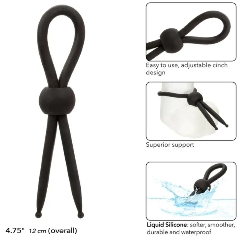 Alpha Liquid Silicone Lasso - Black