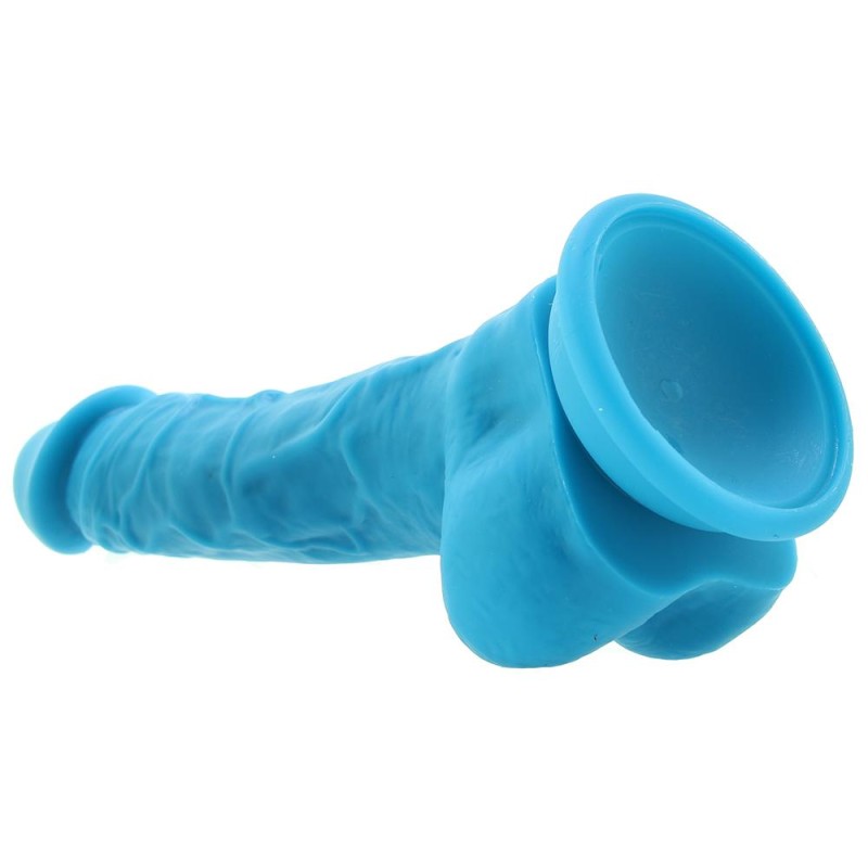 Colours Pleasures 7 Firm Silicone Dildo in Blue