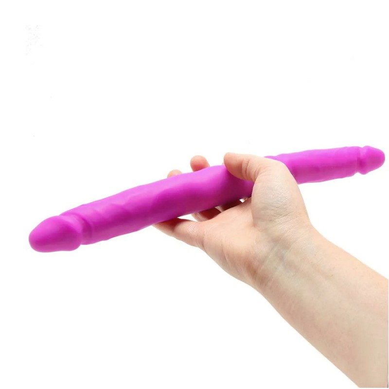 Colours Double Pleasure 12 Inch Dildo in Purple