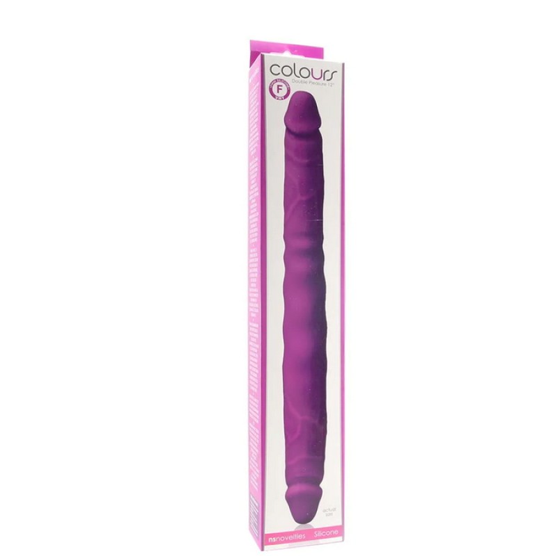 Colours Double Pleasure 12 Inch Dildo in Purple