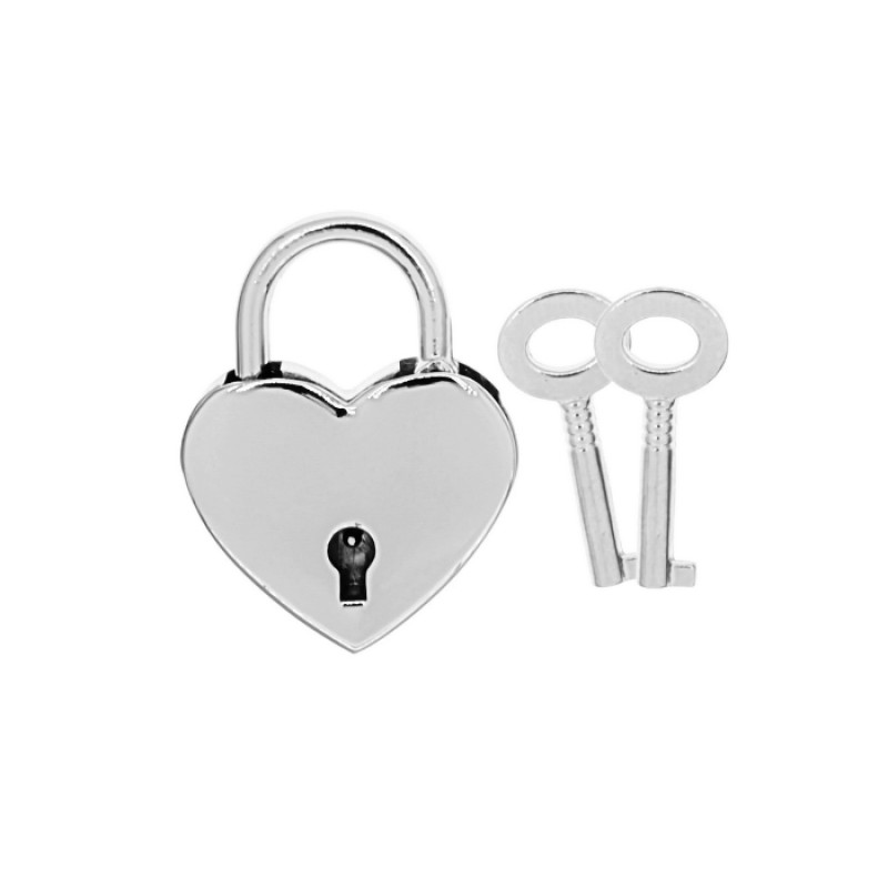 Large Heart Lock Silver