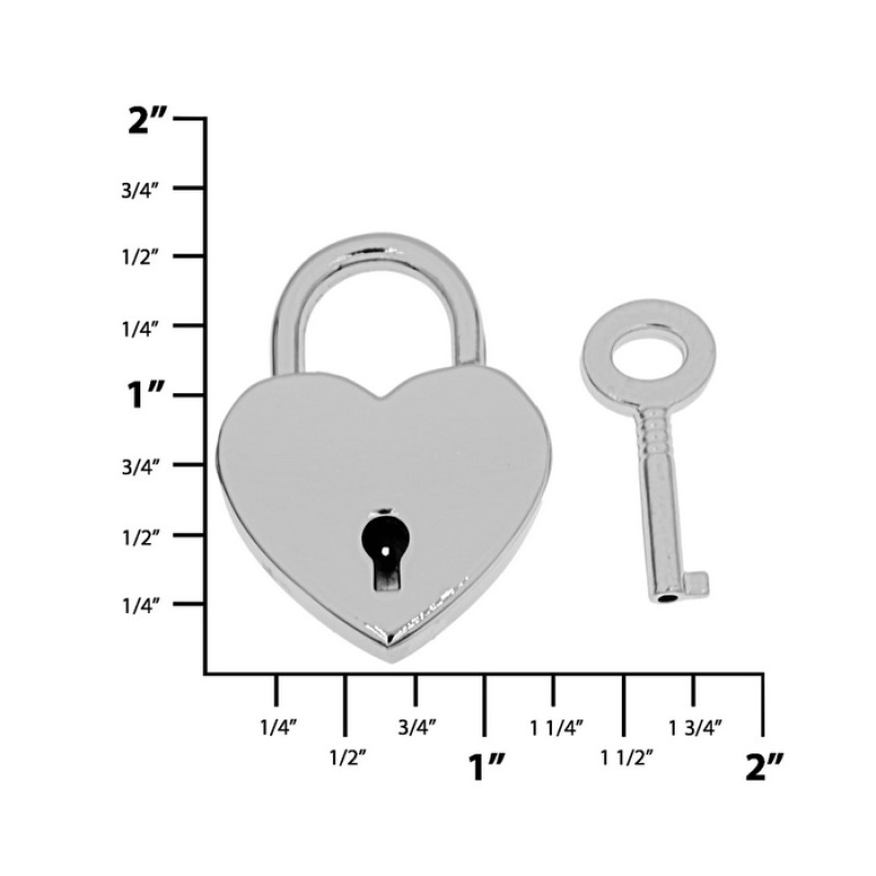 Large Heart Lock Silver