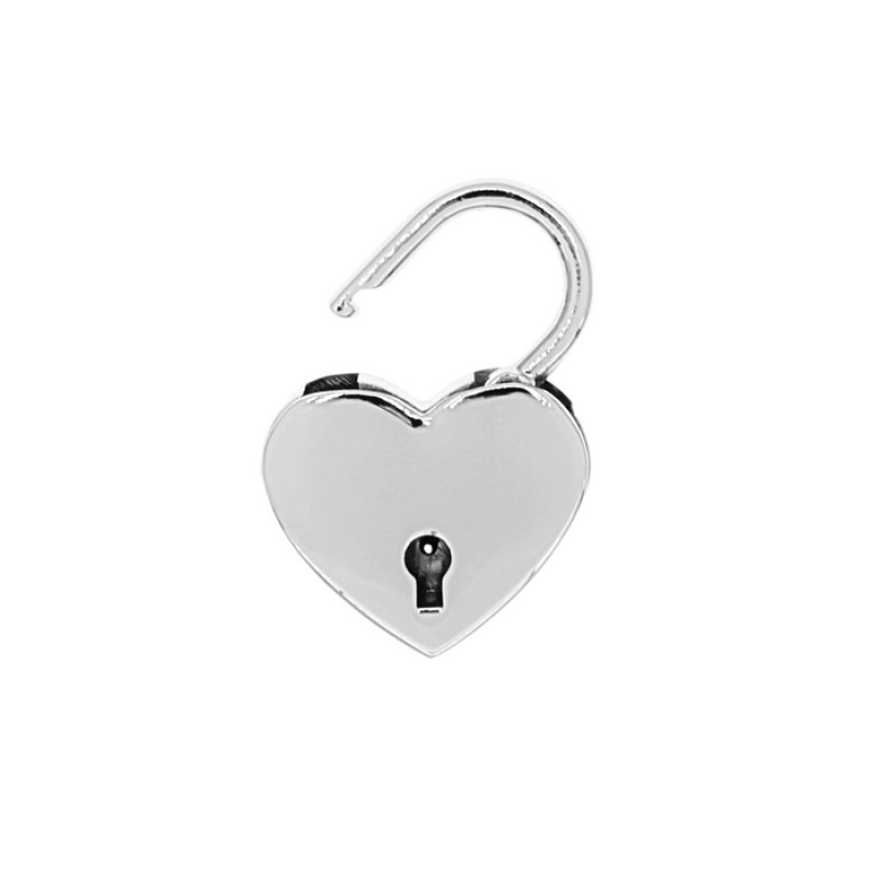 Large Heart Lock Silver