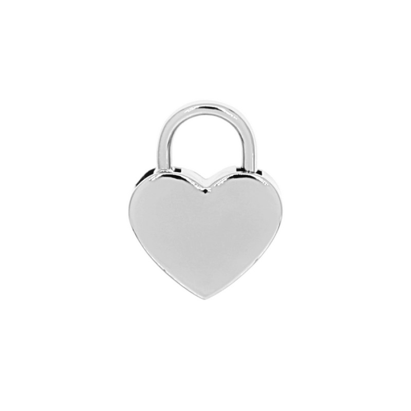 Large Heart Lock Silver
