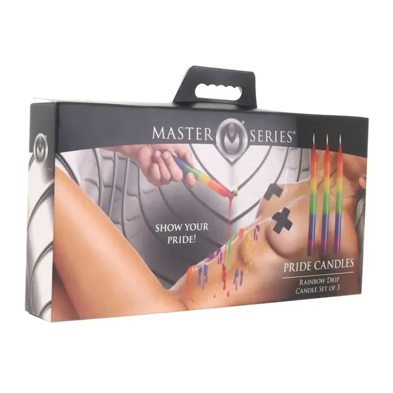Master Series Pride Rainbow Drip Candles 3pk