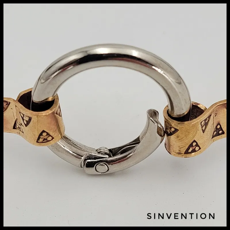 Slim Hand Stamped Bronze Collar