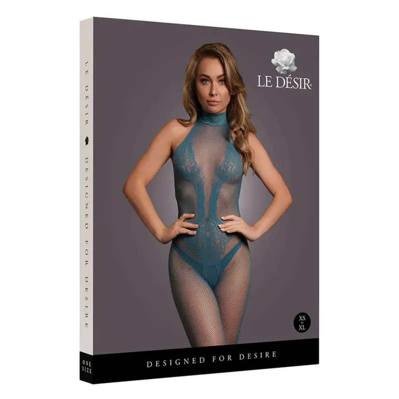Le Désir Blue Combo Lace Bodystocking