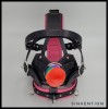 Padded Muzzle in Black & Bright Pink