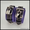 Salvation Ankle Cuffs in Bright Purple & Black