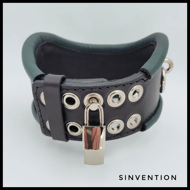 Gentle Posture Collar - Hunter Green & Black