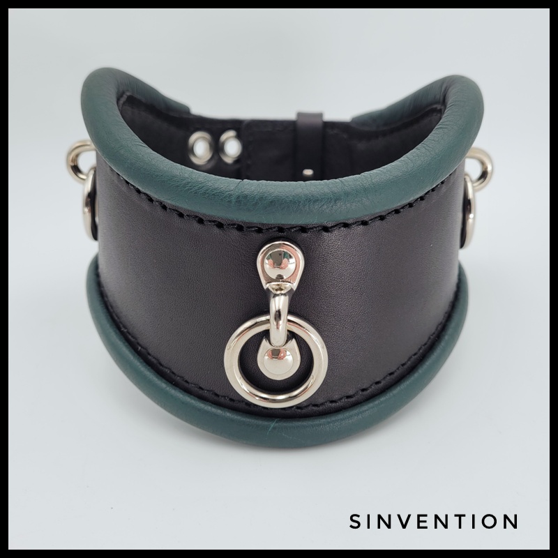 Gentle Posture Collar - Hunter Green & Black