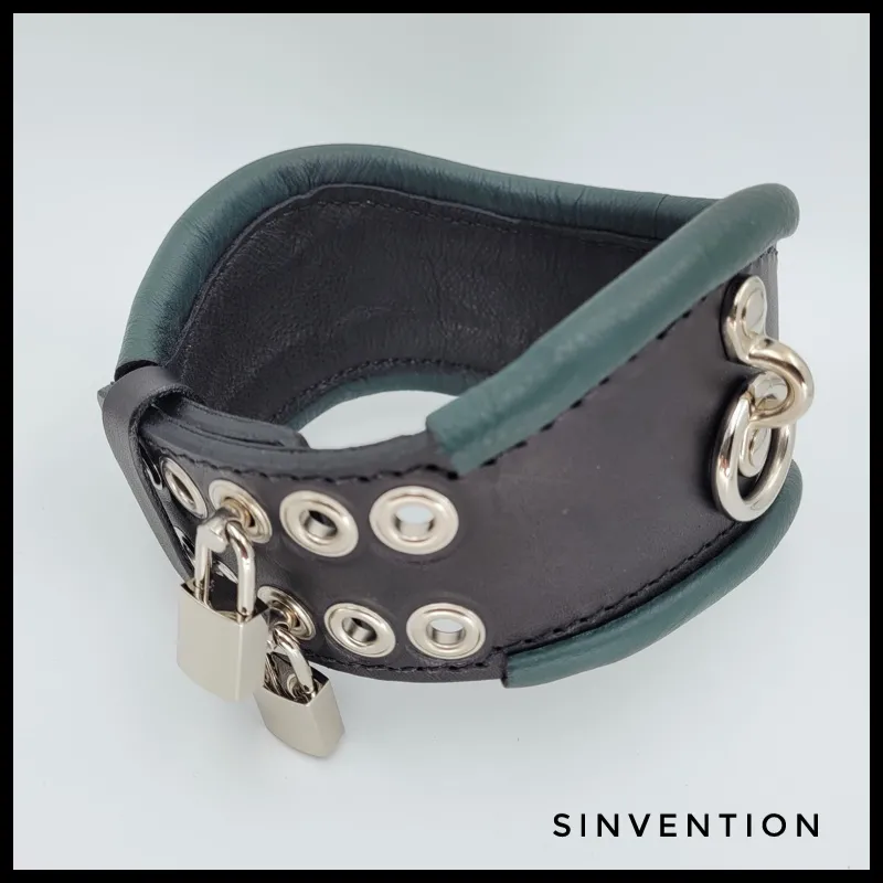Gentle Posture Collar - Hunter Green & Black
