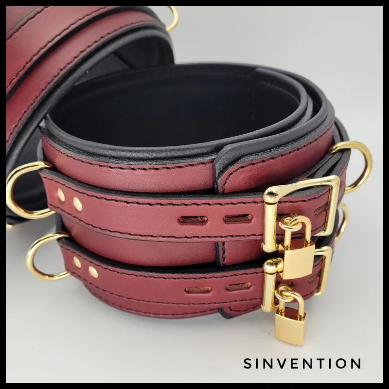 Purgatory Wide Thigh Cuffs - Cardinal Edition