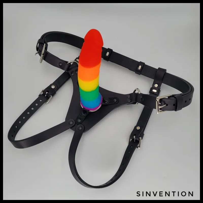 leather-dildo- strap-on-harness-with-rings