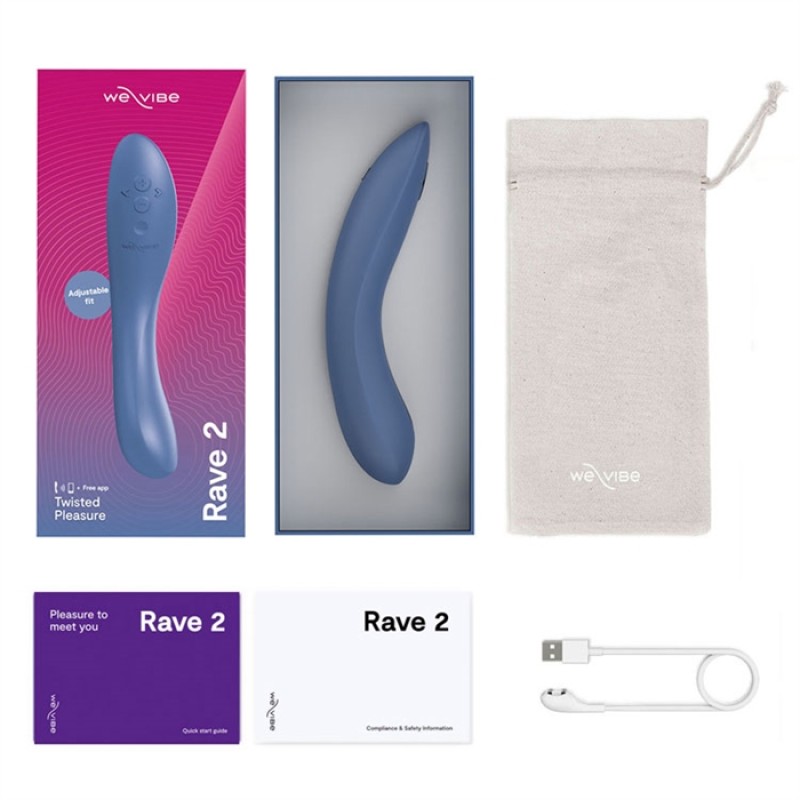 We-Vibe Rave 2 Vibrator - Muted Blue