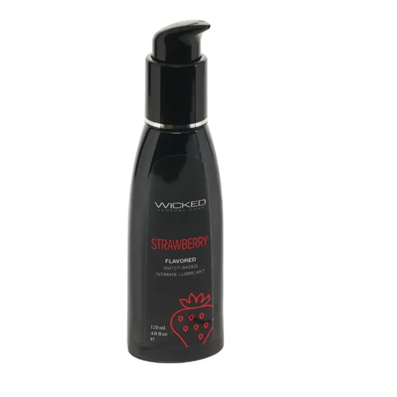 Aqua Flavored Lube 4oz/120ml in Strawberry