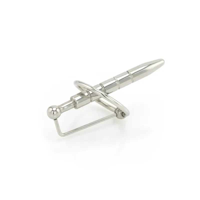 Ribbed Urethral Penis Plug with 32mm Glans Ring