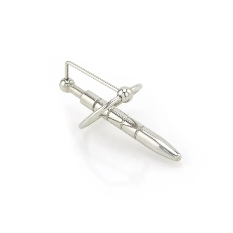 Ribbed Urethral Penis Plug with 32mm Glans Ring