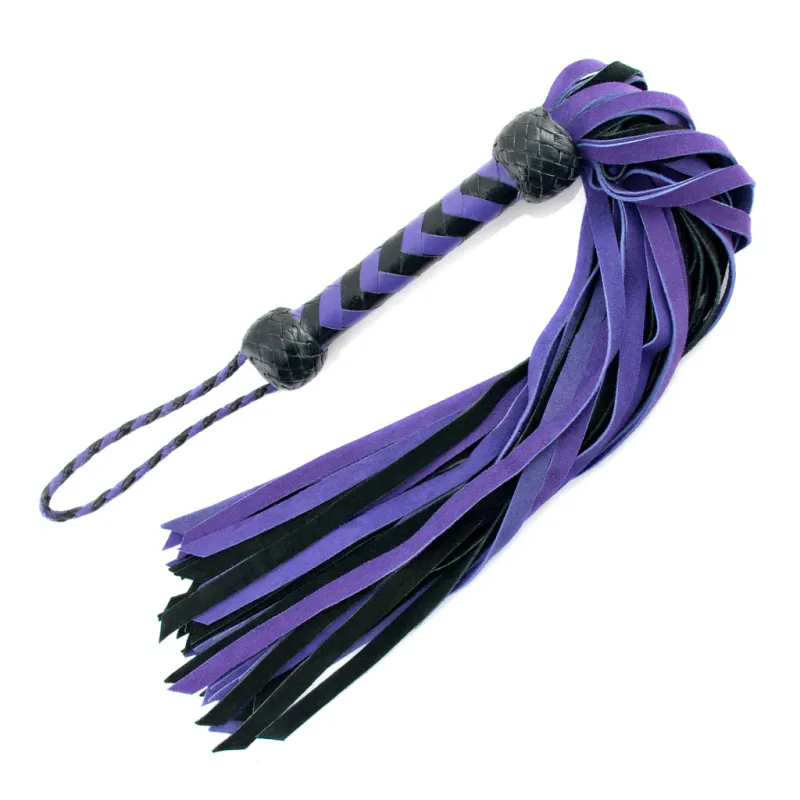 Suede Flogger - Purple and Black