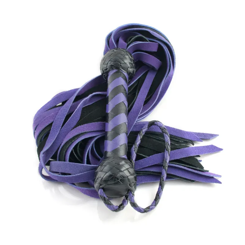 Suede Flogger - Purple and Black