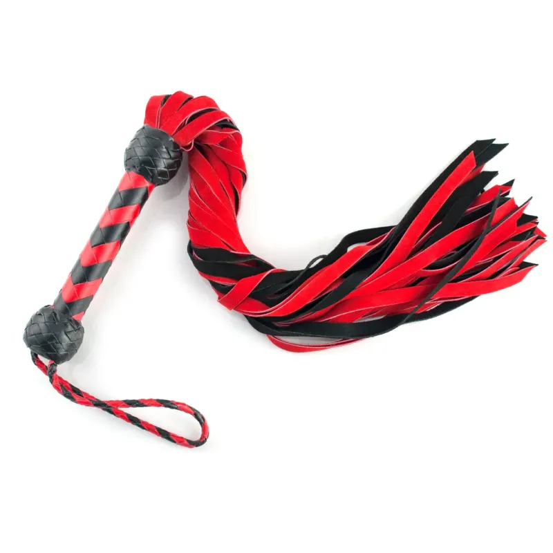 Suede Flogger - Red and Black