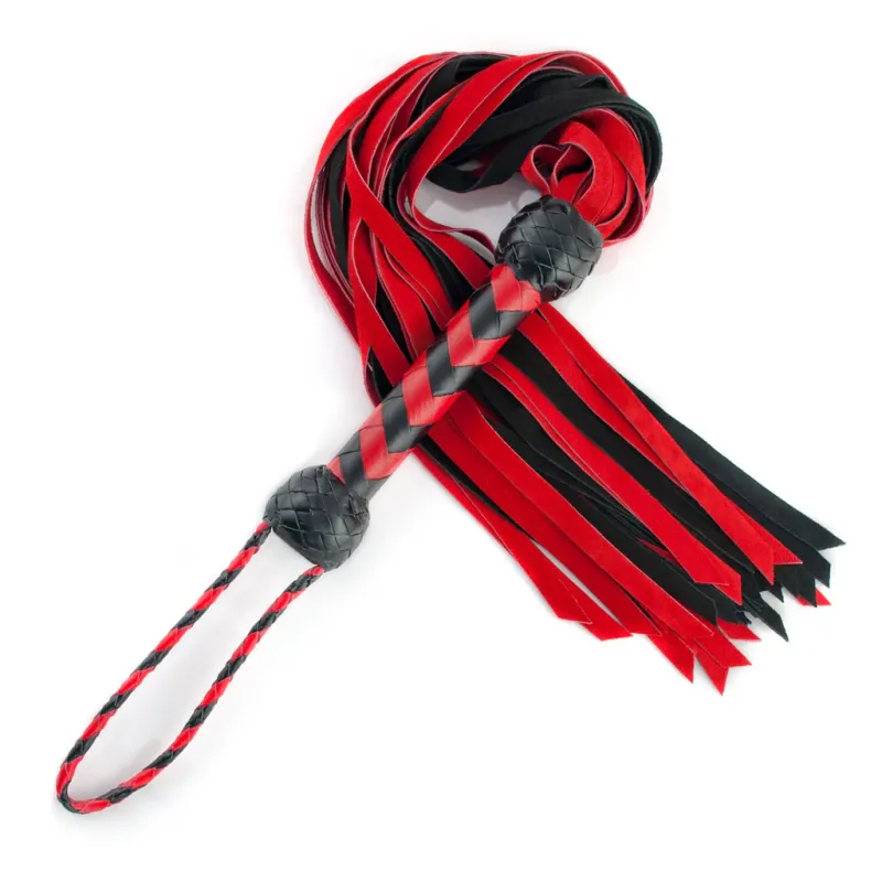 Suede Flogger - Red and Black