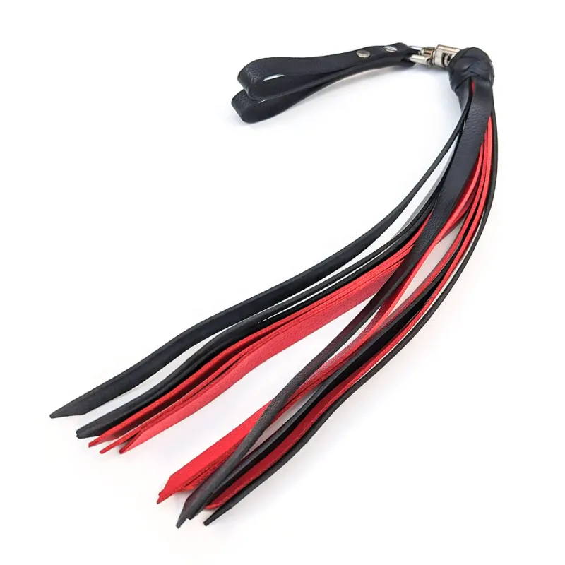 Mini Finger Flogger - Buffalo Leather - Red