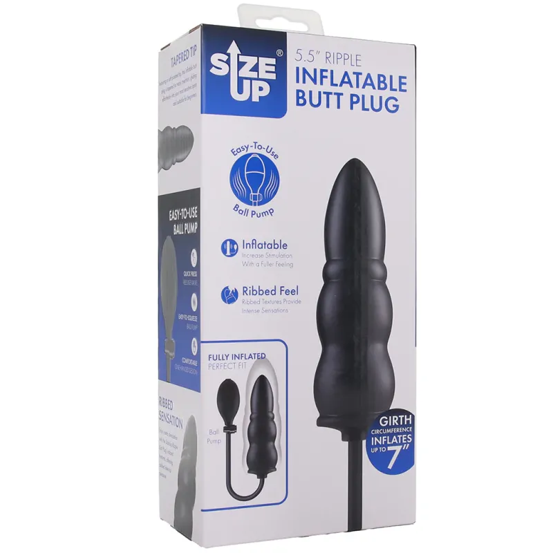 Size Up 5.5 Inch Ripple Inflatable Butt Plug