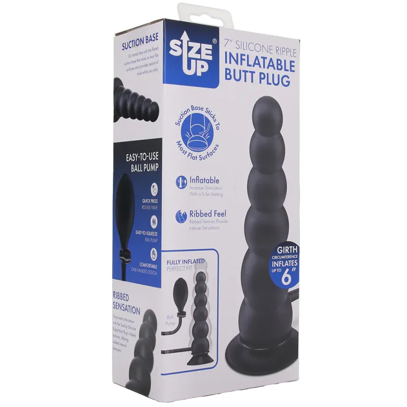 Size Up 7 Inch Ripple Inflatable Butt Plug
