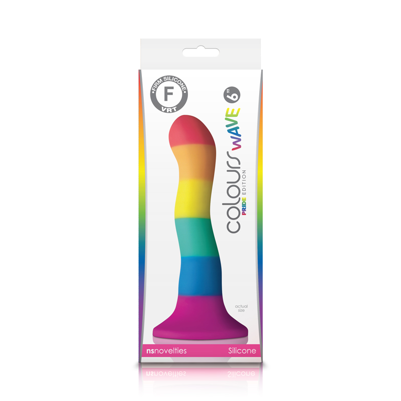 Colours Pride Wave 6” Firm Silicone Dildo