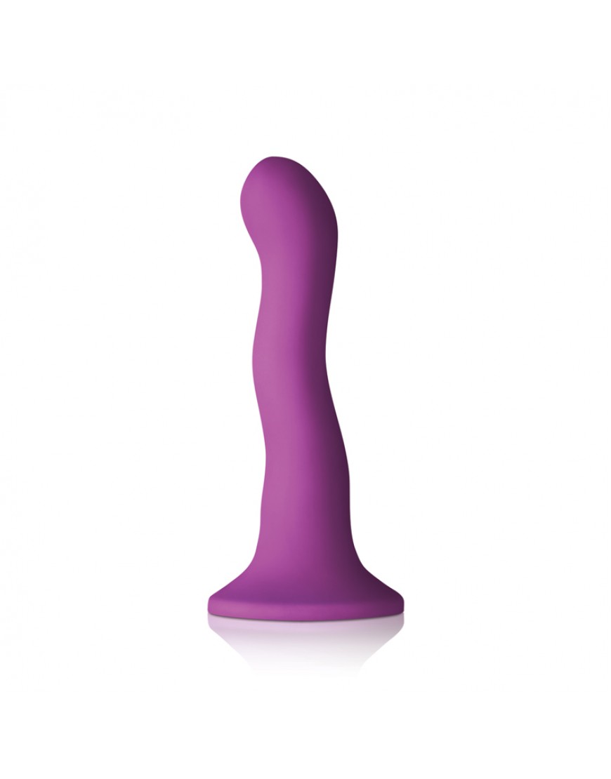 Colours Wave 6” Firm Silicone Dildo Purple