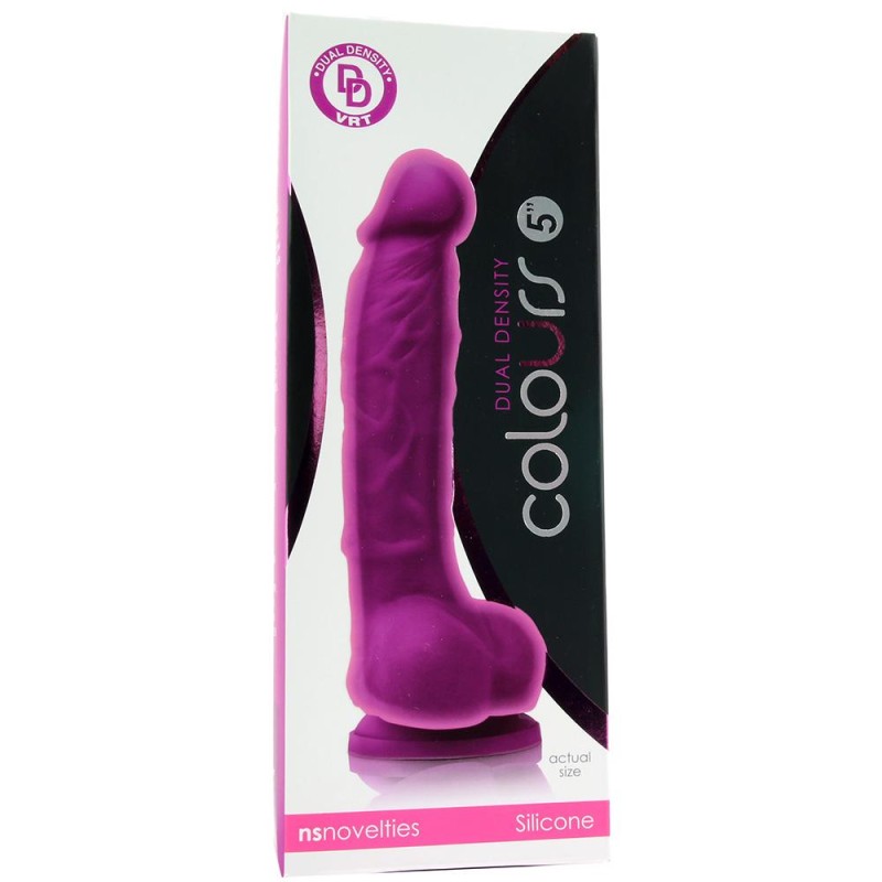Colours 5 Dual Density Dildo Purple